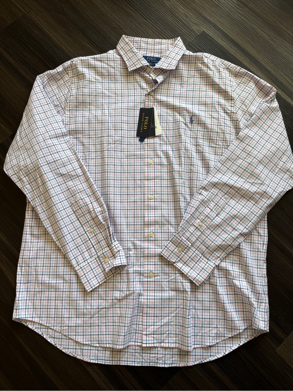 Polo by Ralph Lauren Pink and Blue Checked Button-Down Shirt